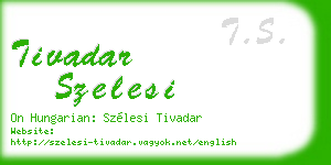 tivadar szelesi business card